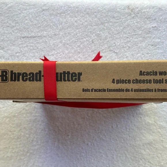 Bread & Butter 4 Piece Cheese tool set Acacia Wood New - Picture 4 of 4